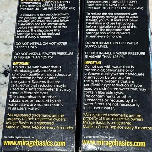 2 Mirage Basics Frigidaire Puresource ULTRAWF Kenmore 46-9999 Replacement Filter - Picture 5 of 7